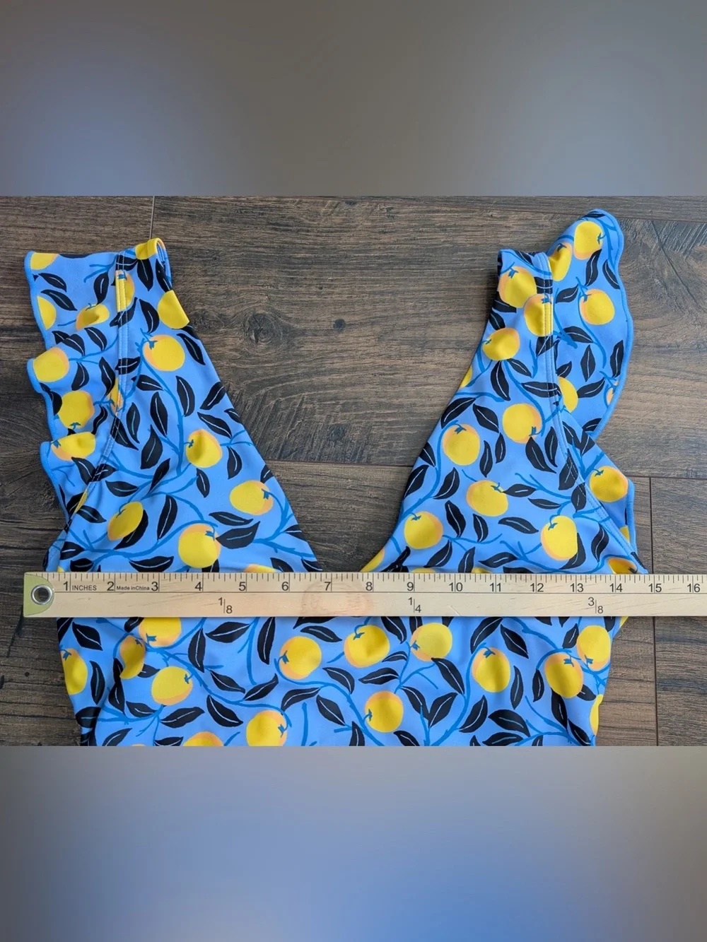 Summersalt X Diane Von Furstenberg The Ruffled Backflip Lemon Blue Size 10